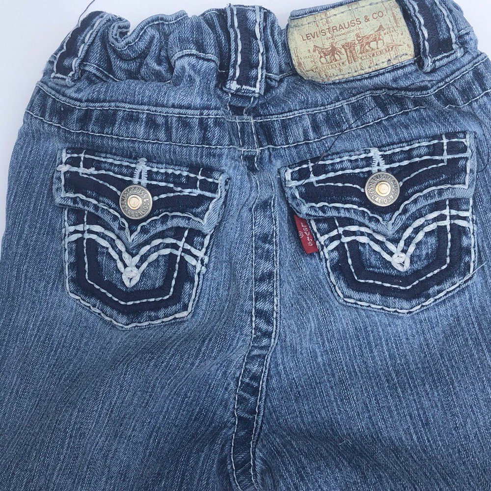 Levis Baby Girl 24 Months Jeans Adjustable Waist - Picture 4 of 6